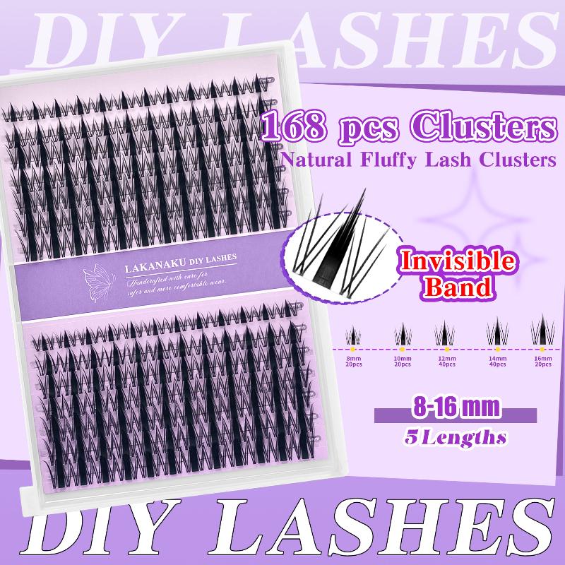False Eyelashes Natural - Natural Eyelashes Lashes Cluster Individual Fluffy