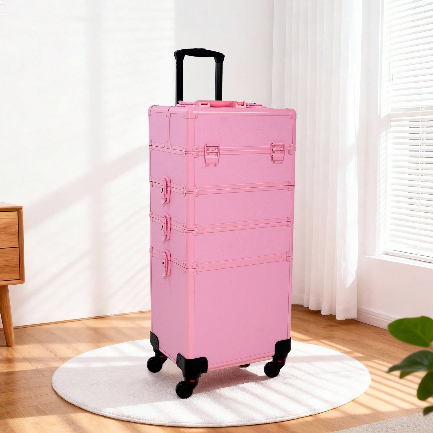 Beauty Makeup Trolley - Rolling Makeup Train Case 4 in