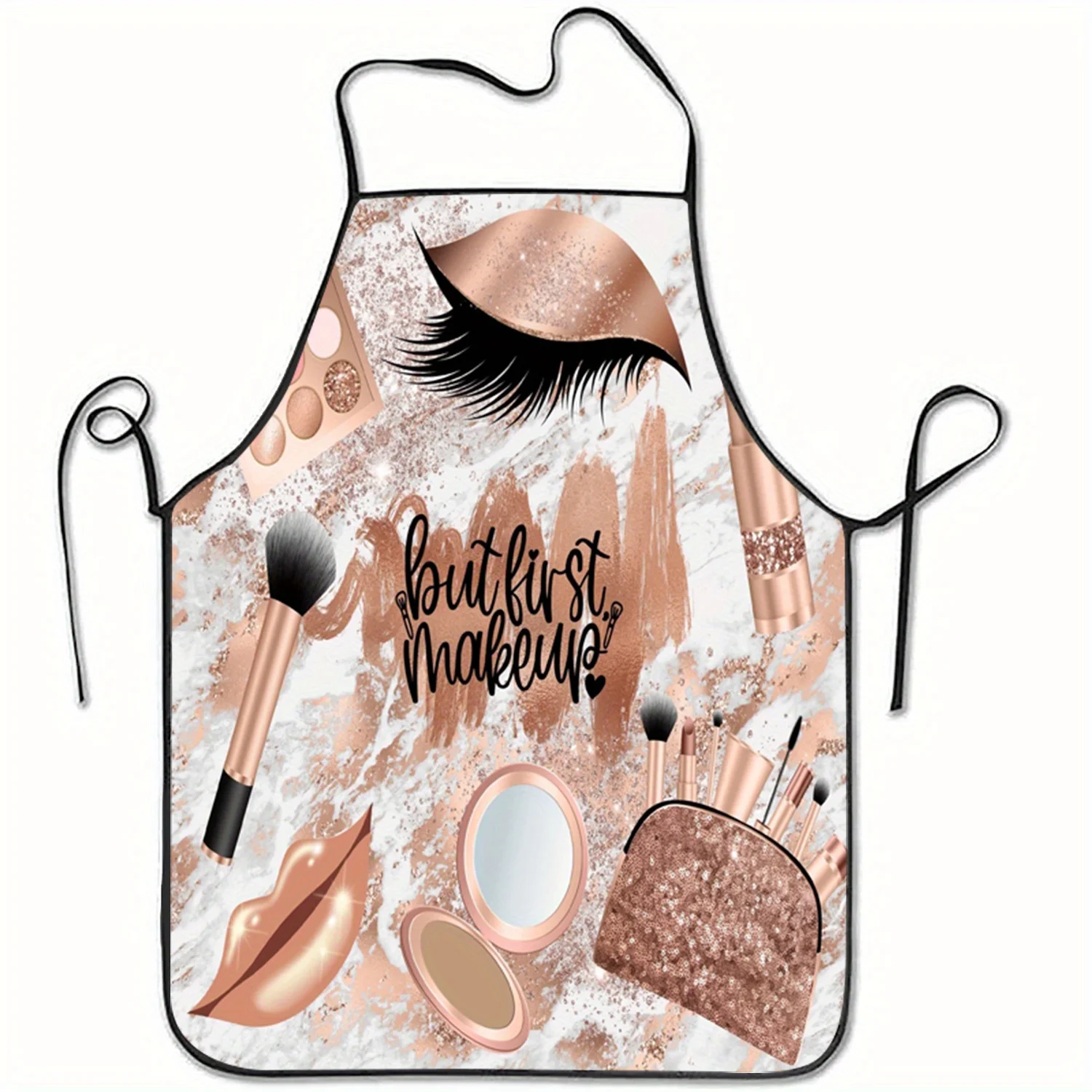 Beauty Makeup Shop - Cosmetics Makeup Tools Illustration Apron But