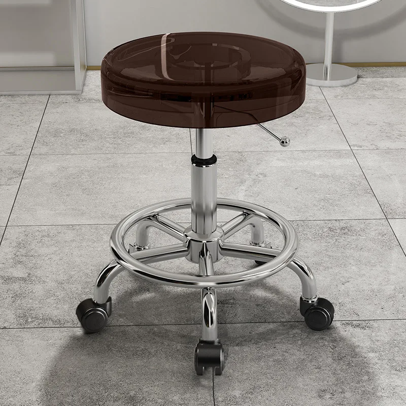 Beauty Makeup Shop - Stainless steel bench beauty stool rotating