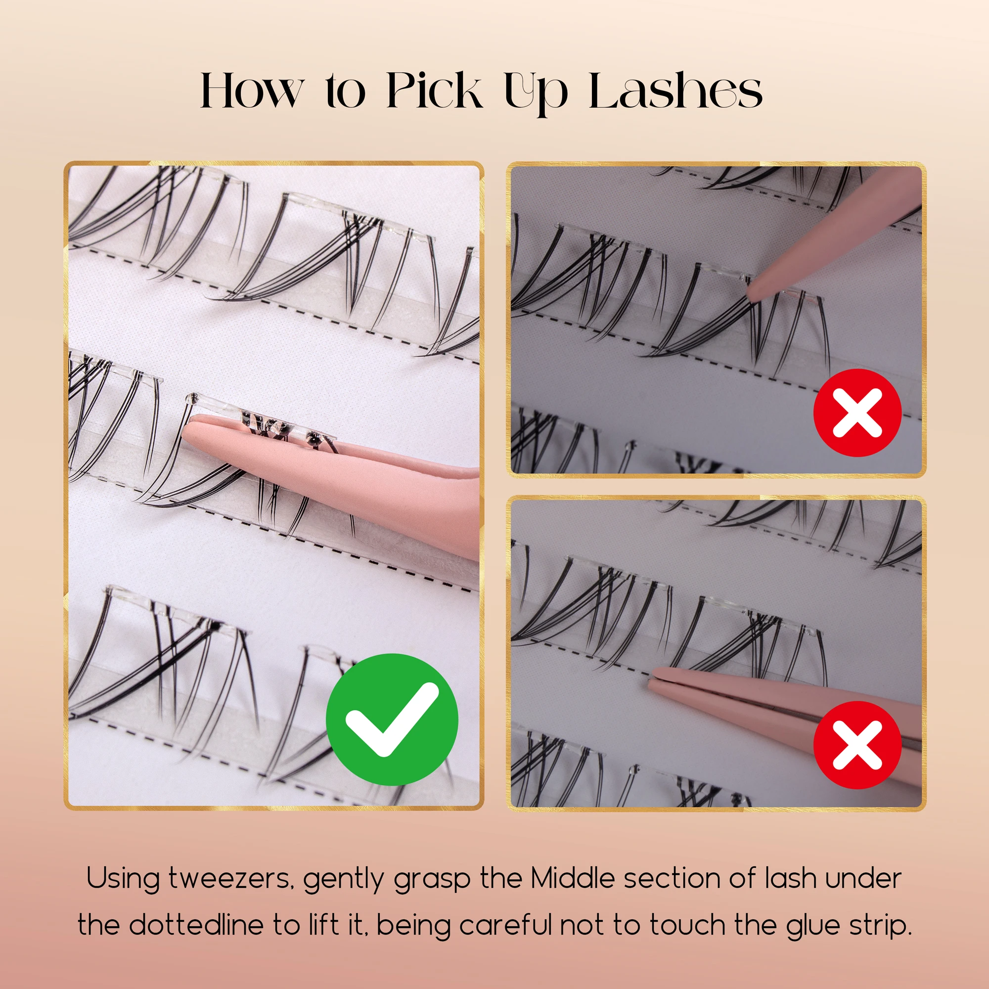 Befer No Glue Needed Lower Las - огляд і ціна False Eyelashes Natural