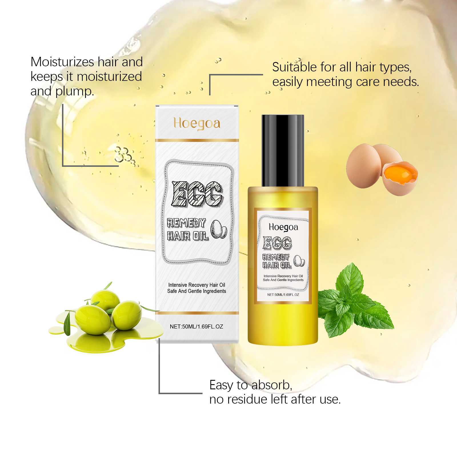 Egg Remedy Hair Oil Restore So - огляд і ціна Hair Straightener