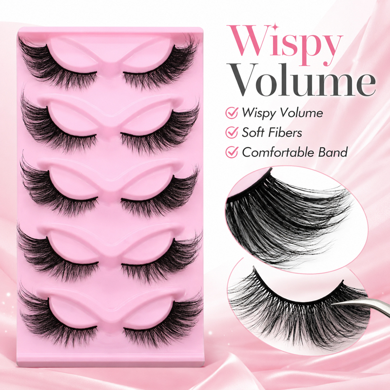 5 Pairs 2 Styles Wispy False E - огляд і ціна Beauty Makeup Looks