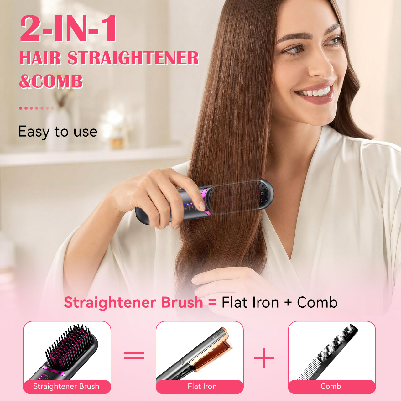 Hatteker Wireless Portable Tra - огляд і ціна Hair Straightener